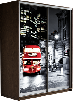 Шкаф-купе Дуо 1400/2200/450 (Фотопечать Лондон) - фото 14824