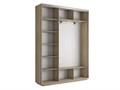 Шкаф-купе Экспресс (Зеркало-2, ЛДСП) 180/220/45 Ш1851