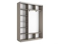 Шкаф-купе Экспресс (Зеркало-2, ЛДСП) 180/240/45 Ш1852