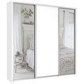 Шкаф-купе Экспресс (Зеркало-2, ЛДСП) 180/240/45 Ш1852