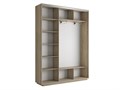 Шкаф-купе Экспресс (Зеркало-2, ЛДСП) 210/220/45 Ш1853