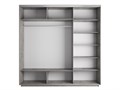 Шкаф-купе Лофт (Зеркало-2, ЛДСП) 240/220/60 Ш2255