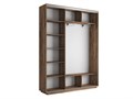 Шкаф-купе Лофт (Зеркало-2, ЛДСП) 240/220/45 Ш2655