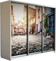 Шкаф-купе Трио 2400/2200/450 (Фотопечать Старый Город) 2558 Шкаф-купе Трио 2400/2200/450 (Фотопечать Старый Город) 2558