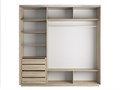 Шкаф-купе Экспресс (Зеркало, ЛДСП) 240/220/60 Ш1605
