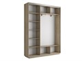 Шкаф-купе Экспресс (Зеркало-2, ЛДСП) 180/220/45 Ш1851