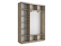 Шкаф-купе Экспресс (Зеркало-2, ЛДСП) 240/240/45 Ш1856