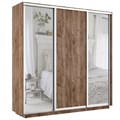 Шкаф-купе Лофт (Зеркало-2, ЛДСП) 240/220/60 Ш2255