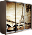 Шкаф-купе Трио 2100/2400/600 (Фотопечать Париж) Ш211 Шкаф-купе Трио 2100/2400/600 (Фотопечать Париж) Ш211