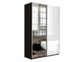 Шкаф-купе Прайм 1200/2300/570 Зеркало/Белое стекло 2366