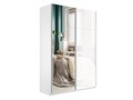 Шкаф-купе Прайм 1200/2300/570 Зеркало/Белое стекло 2366