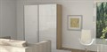 Шкаф-купе Прайм 1400/2300/570 белое стекло 2371 Шкаф-купе Прайм 1400/2300/570 белое стекло 2371