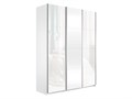 Шкаф-купе Прайм 1800/2300/570 Белое стекло/ДСП/Белое стекло 2375