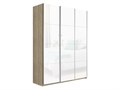 Прайм 1800/2300/570 (3 двери белое стекло) 2380