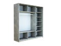 Шкаф-купе Милан 2100/2300/570 (Белое стекло) 2443