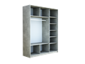 Шкаф-купе Милан 1800/2300/570 (Белое стекло/Зеркало/Белое стекло) 2444