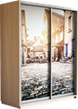 Шкаф-купе Дуо 1600/2200/450 (Фотопечать Старый Город) 2534