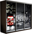 Шкаф-купе Трио 2400/2400/450 (Фотопечать Лондон) 2557 Шкаф-купе Трио 2400/2400/450 (Фотопечать Лондон) 2557