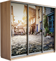 Шкаф-купе Трио 2400/2400/450 (Фотопечать Старый Город) 2559 Шкаф-купе Трио 2400/2400/450 (Фотопечать Старый Город) 2559