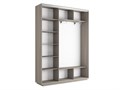 Шкаф-купе Экспресс (Зеркало-2, ЛДСП) 180/240/45 Ш1852