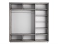 Шкаф-купе Лофт (Зеркало-2, ЛДСП) 240/240/60 ш2256