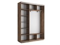 Шкаф-купе Лофт (Зеркало-2, ЛДСП) 240/220/45 Ш2655