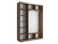Шкаф-купе Лофт (Зеркало-2, ЛДСП) 240/240/45 Ш2656