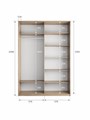 Шкаф-купе Прайм (Зеркало/ЛДСП) 140/230/57 П1005