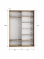 Шкаф-купе Прайм (Зеркало / ЛДСП) 160/230/57 П1012