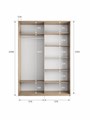 Шкаф-купе Прайм (Стекло Белое) 120/230/57 П1013