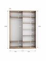 Шкаф-купе Прайм (Стекло Белое) 140/230/57 П1014